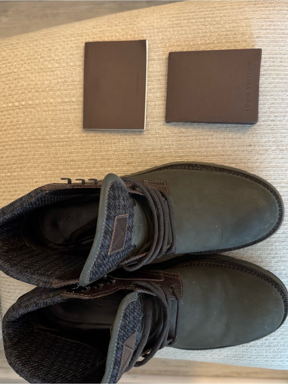 Louis Vuitton Men’s Groundbreaking Ankle Boots — Olive Green & Brown - Picture 12 of 12